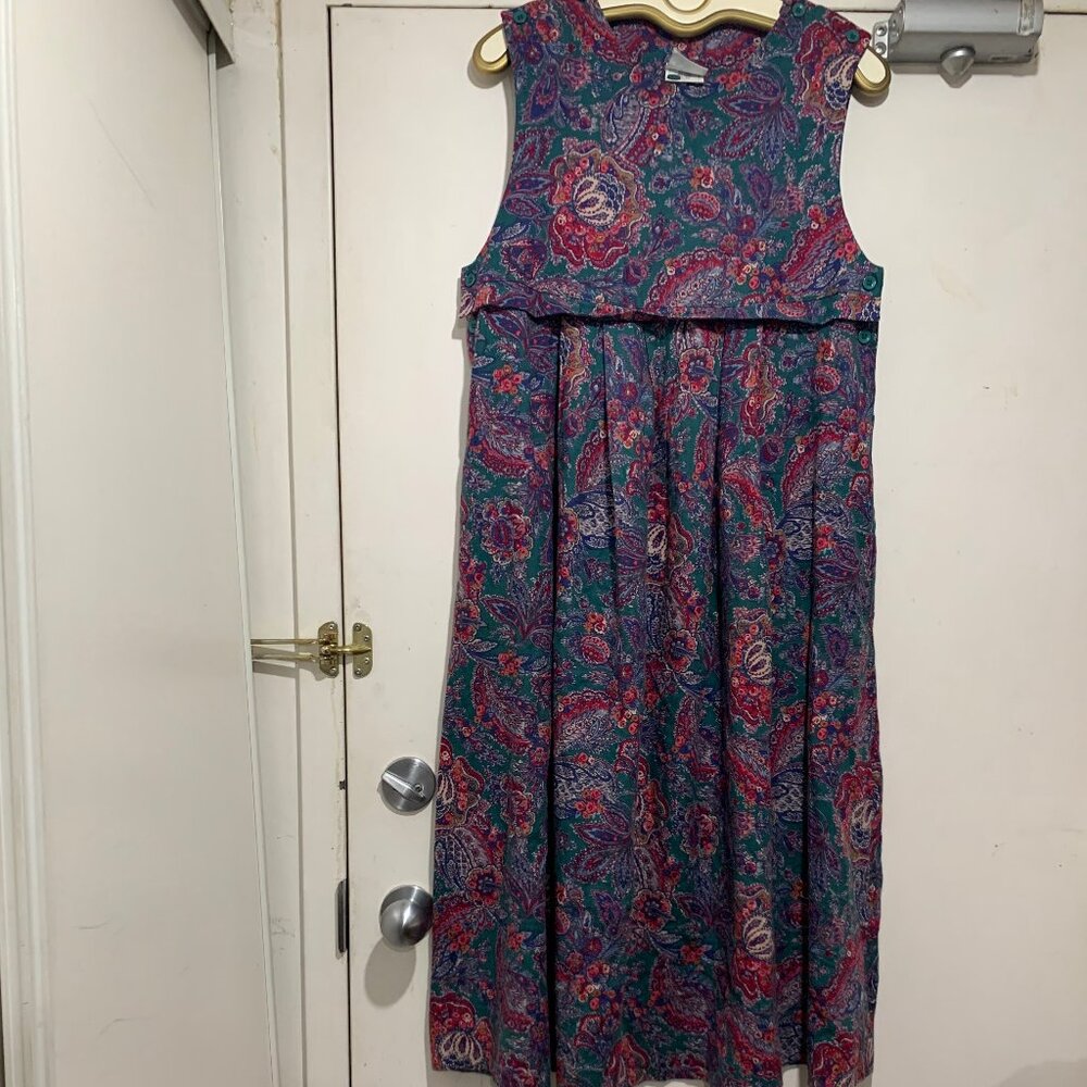 VINTAGE LAURA ASHLEY SLEEVELESS FLORAL PRINT DRESSES SIZE 10